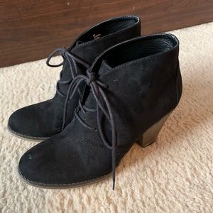 Black suede ankle boots